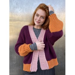 Black Colour - ELVA cardigan - onesize i vinrd med andre farver