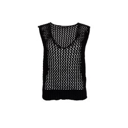 Black Colour - BCZELMA Strik top - sort 