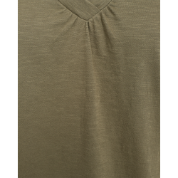 FREE/QUENT - FQSABINA - T-shirt med V-hals - army 