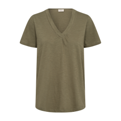 FREE/QUENT - FQSABINA - T-shirt med V-hals - army 
