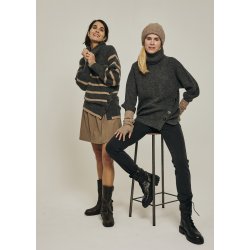 FREE/QUENT - FQSILA Strik Pullover  - mrkegr