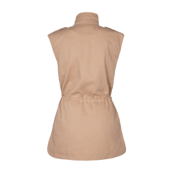 FREE/QUENT - JUNNA Waistcoat - silver mink / beige