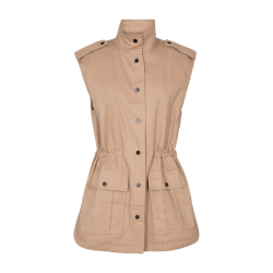 FREE/QUENT - JUNNA Waistcoat - silver mink / beige