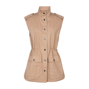 FREE/QUENT - JUNNA Waistcoat - silver mink / beige