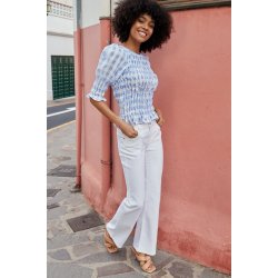 FREE/QUENT - ISABELLE Bluse - chambray blue mix 