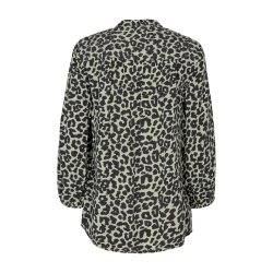 FREE/QUENT - FQRINI Bluse svamp mix - grn leo print 
