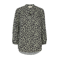 FREE/QUENT - FQRINI Bluse svamp mix - grn leo print 