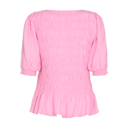 FREE/QUENT - ANDY Bluse med smock - pink