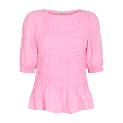 FREE/QUENT - ANDY Bluse med smock - pink