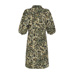 FREE/QUENT - PHOEBE Kjole - olivengrn mnstret