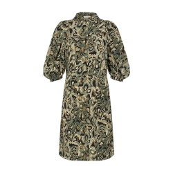 FREE/QUENT - PHOEBE Kjole - olivengrn mnstret