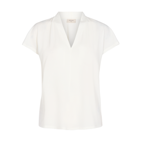 FREE/QUENT - YRSA kortrmet Bluse - off-white