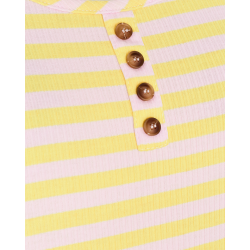 FREE/QUENT  - FQBASACIE TOP med striber - gul