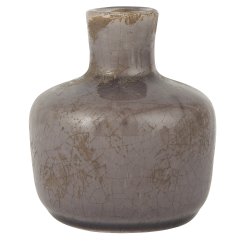 Vase krakeleret glasur lyng/lilla (hals : 3 cm)