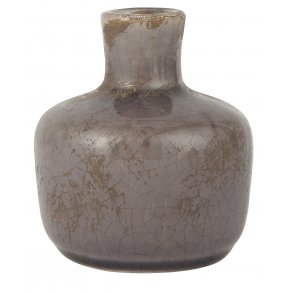 Vase krakeleret glasur lyng/lilla (hals : 3 cm)