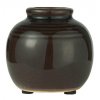 Ib Laursen - Vase mini med riller -  krakeleret glasur mrk