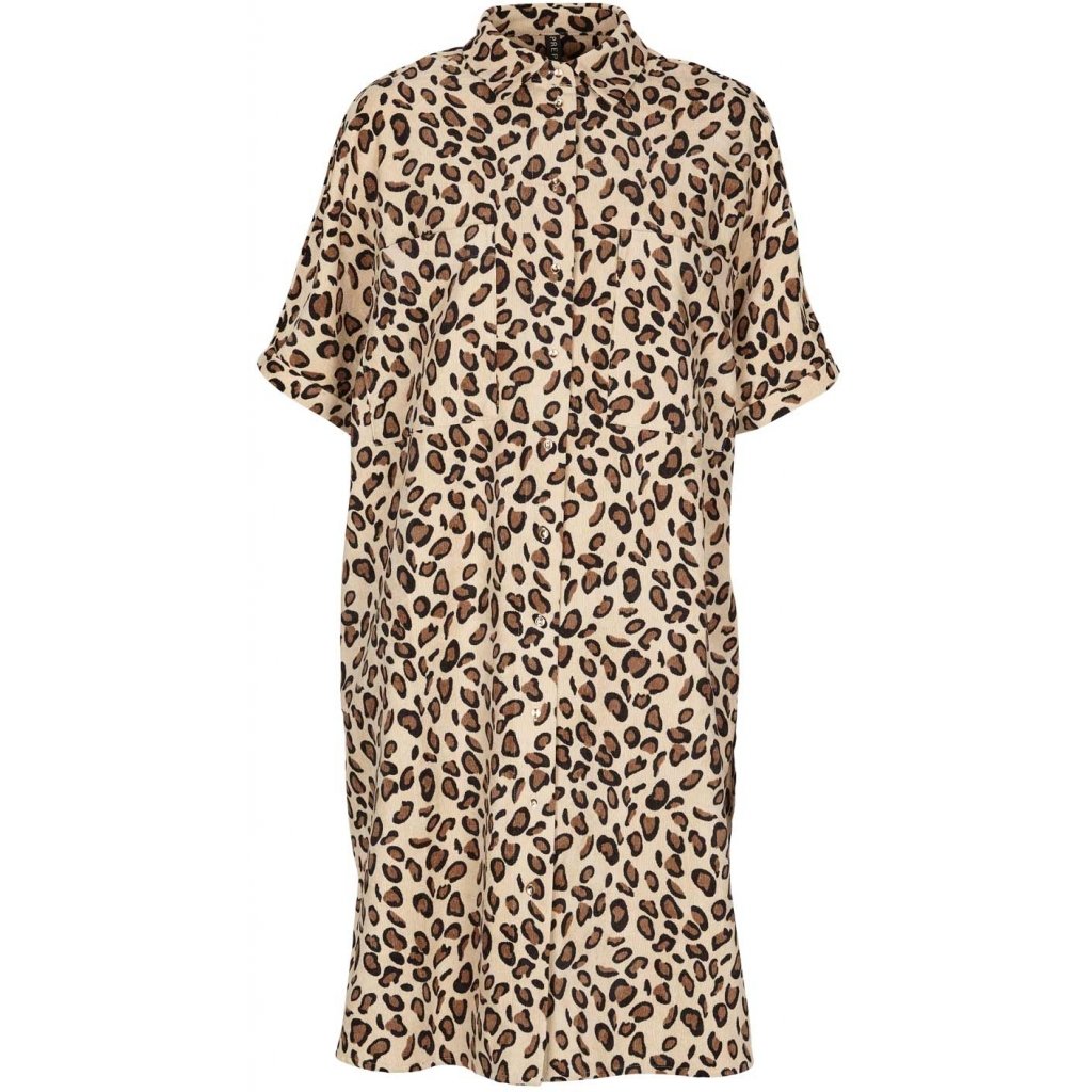 💥STÆRKT Nedsat t/300 Kr.💥Berta Shirt Kjole leopard Prepair