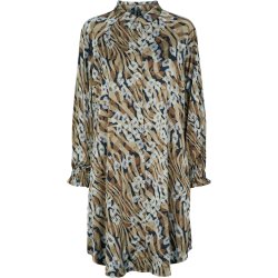 Prepair - Silje Kjole - army print i satinsilke 