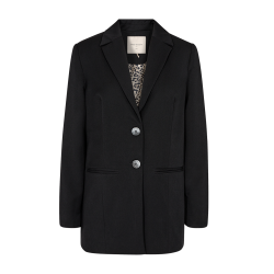 FREE/QUENT - FQKITTY Jakke/Blazer - sort m/leo for 
