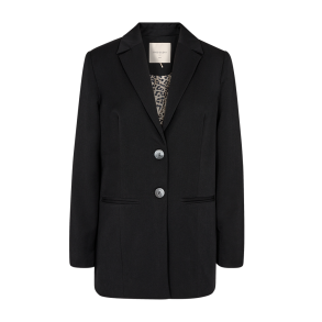 FREE/QUENT - FQKITTY Jakke/Blazer - sort m/leo for 