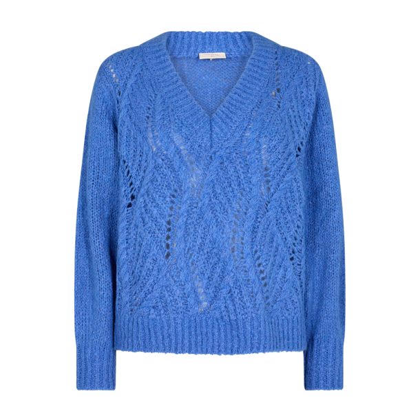 FQHOLM Pullover strik Amparo blue fra FREE/QUENT (200680)