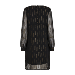 FREE/QUENT - FQKALIKA Kjole - sort med guld detaljer