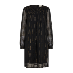 FREE/QUENT - FQKALIKA Kjole - sort med guld detaljer