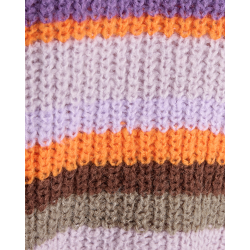 FREE/QUENT- FQEVY Strikpullover - royal lilac w. desert taupe