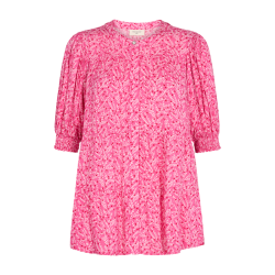 FREE/QUENT - FQADNEY - Bluse med blomsterprint - pink og hvid