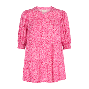 FREE/QUENT - FQADNEY - Bluse med blomsterprint - pink og hvid