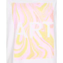 FREE/QUENT - FQFENJAL - T-shirt - hvid med print 