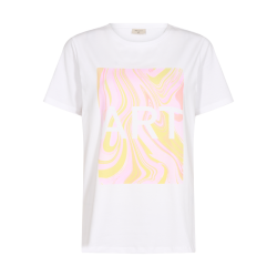 FREE/QUENT - FQFENJAL - T-shirt - hvid med print 