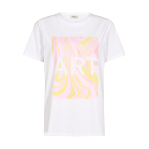 FREE/QUENT - FQFENJAL - T-shirt - hvid med print 