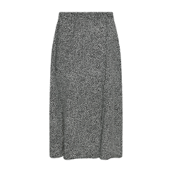 FREE/QUENT - FQADNEY - Nederdel - blomstret sort og hvid