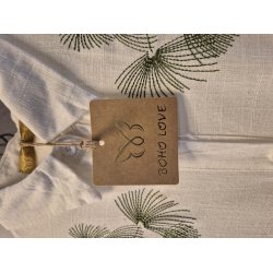 Boho-Love - Hr Skjorte - hvid med palmer