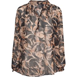 Prepair - Adele Bluse - transparent sort/brun mnstret