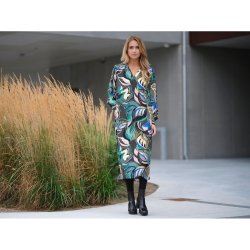 PREPAIR - Kjole Vilma - multifarvet - grn, rosa, beige, mrkegrn