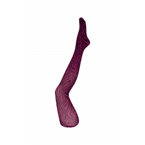 Black Colour - ALMA strmpebuks - zebra fuchsia 