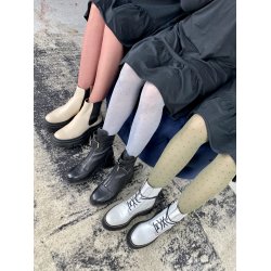 Black Colour - APRIL dot strmpebuks - grey blue