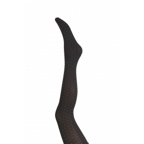 Black Colour - ANNA strmpebuks - mini dot gr - 40 denier