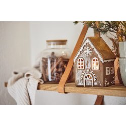 Ib Laursen - Hus t/fyrfadslys - gingerbread snekrystal