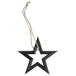 Ib Laursen - Stjerne tr - sort i 3 strrelser 