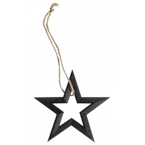 Ib Laursen - Stjerne tr - sort i 3 strrelser 