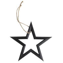 Ib Laursen - Stjerne tr - sort i 3 strrelser 