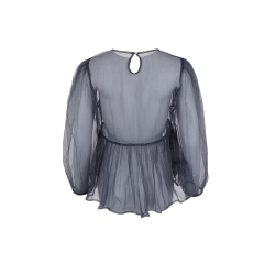 Black Colour - BCFAIRYTALE PEPLUM Top - gr med guld prikker