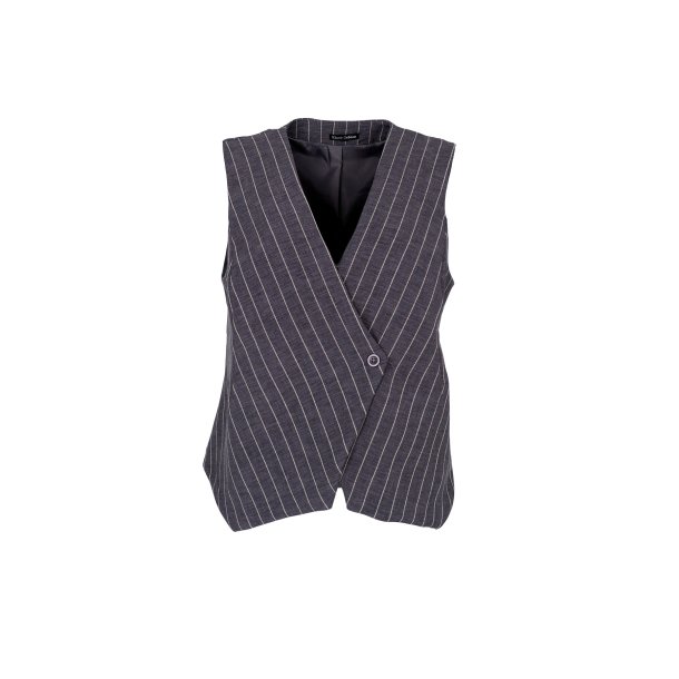 Black Colour - BCCHICAGO Vest - gr striber 