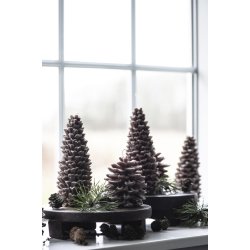 Ib Laursen - Koglelys m/glitter - brun