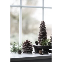 Ib Laursen - Koglelys m/glitter - brun