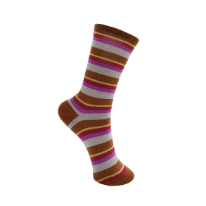 BRANDI strmpe stribet berry fra Black Colour (4234BS)