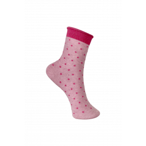 Black Colour - JO dotted strmpe - rosa med prikker